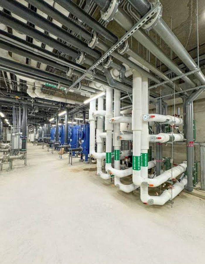 High-capacity booster pump corporate setup